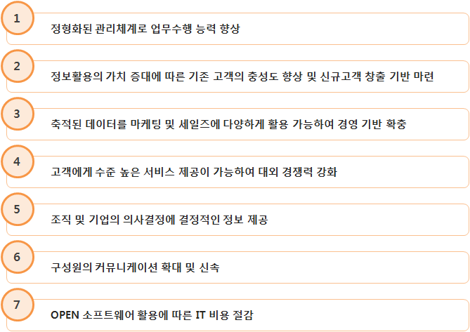 e*CRM 도입 효과